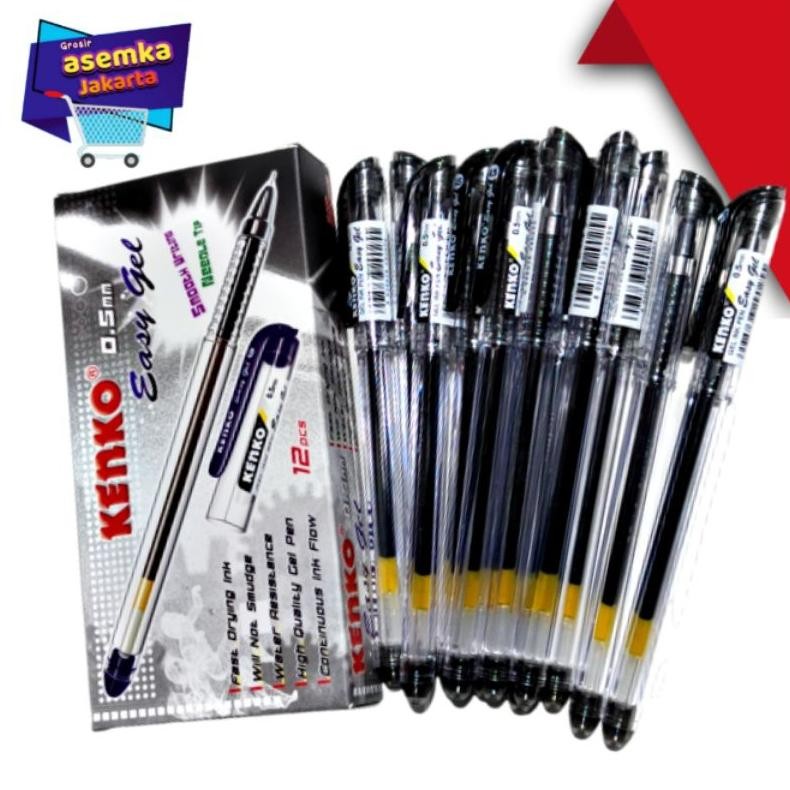 

Ready Bolpen Pulpen Gel Kenko Easy Gel 0.5Mm 12Pcs