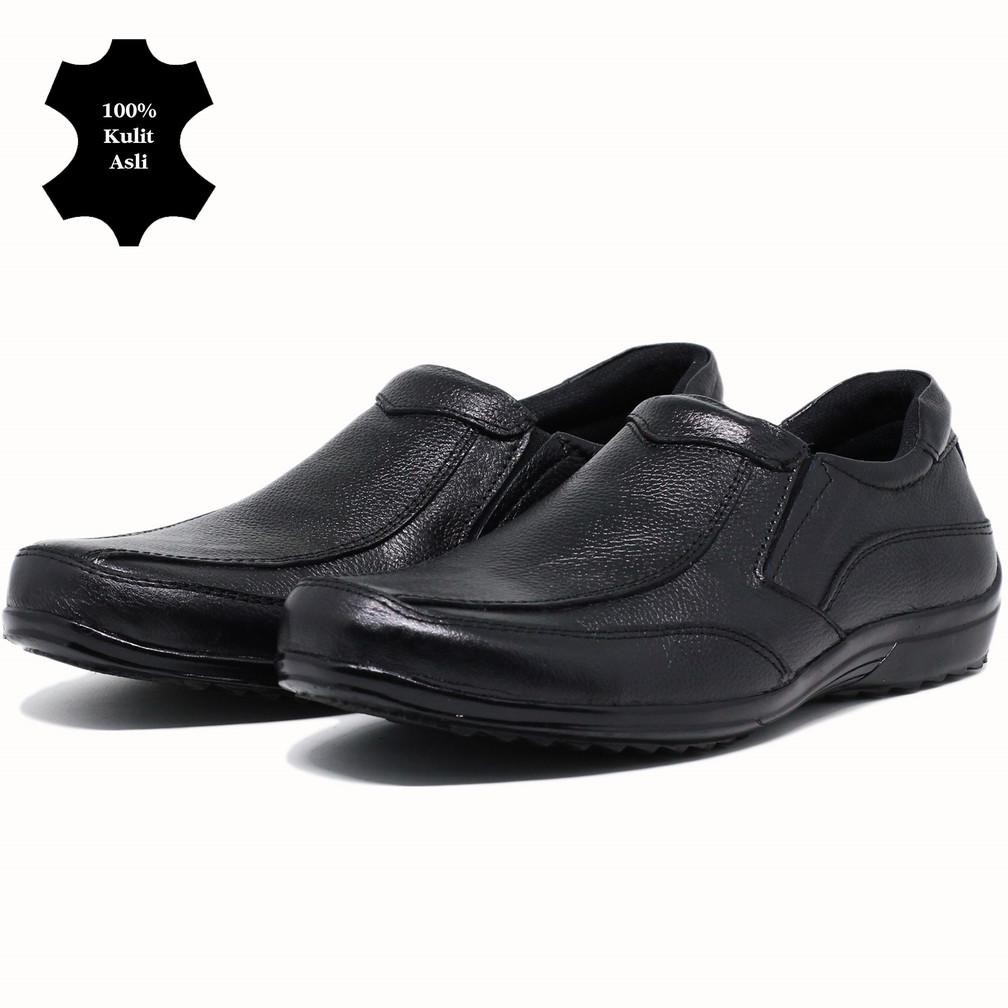 Sepatu Pantofel Pria Sepatu Kulit Sepatu Kerja Pantofel Hitam Pria Handmade Cibaduyut Bandung