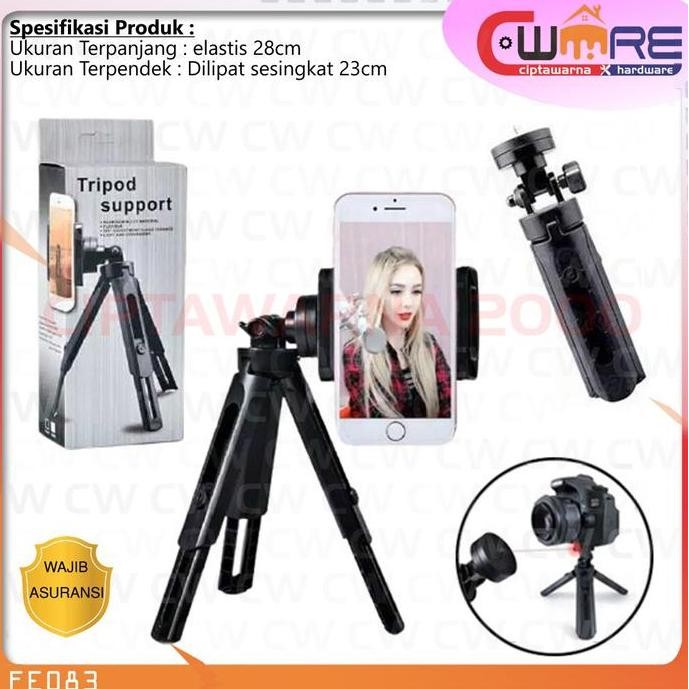 Produk Terbaik] Tripod Support Mini Phone Extendable + Holder U - Holder HP - BST