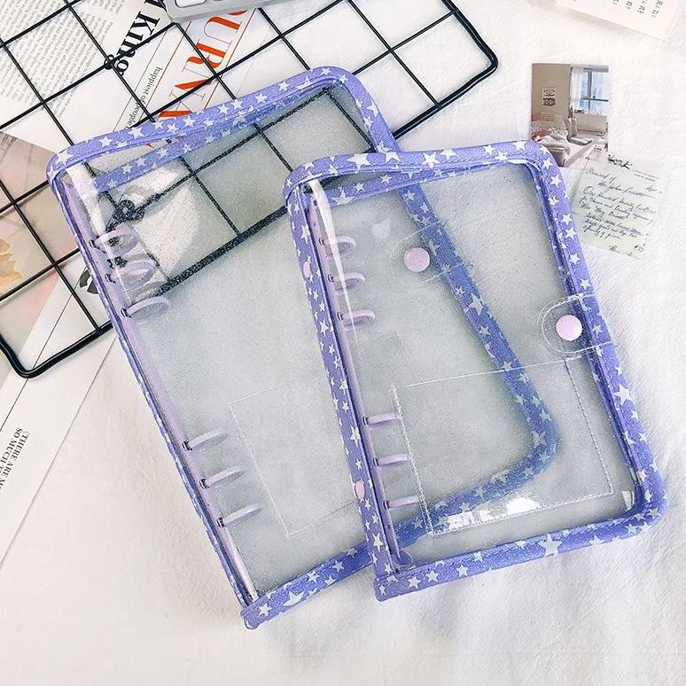 

Ready A5 Cover Glitter Binder Star Glow In The Dark 6 Ring Besi Warna Diary Notebook