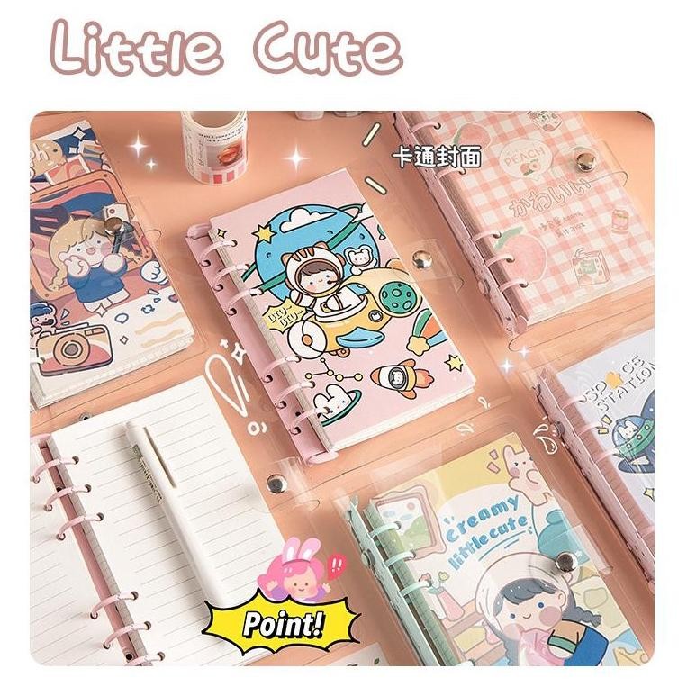 

Ready Buku Binder A6 Buku 100 Lembar Lucu Korean Style Spiral Notebook Pvc Clear Cover 6 Ring Buku Catatan Isi Ulang Loose-Leaf Akaun Tangan Transparan Buku Rekening Tangan Daily Planner Diy Scrapbook Cute Peach Rabbit Jurnal Wisatawan