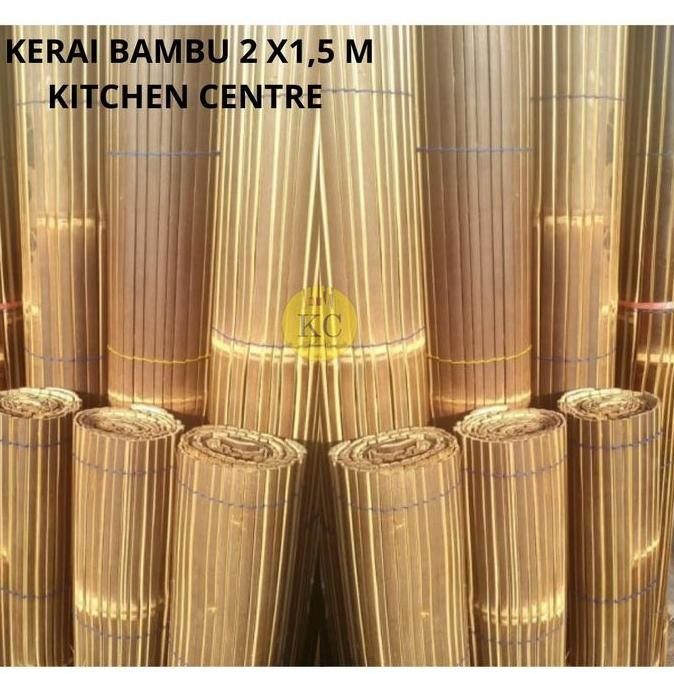 baru Kerai Bambu Wide Bambu Kerai Outdor Kerai 2x 2 Kerai Gulung Coklat