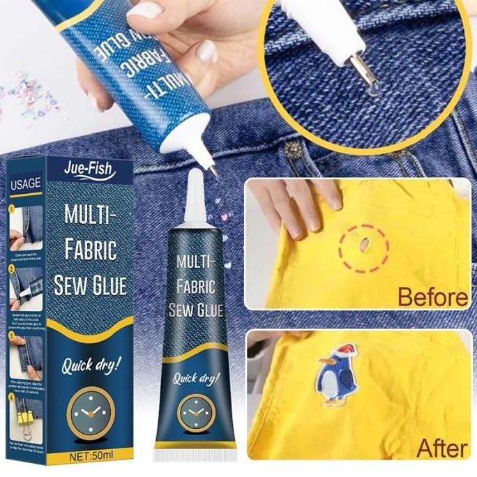 Promo 50ml Lem Kain Untuk Fabric Glue Robek Praktis Lem Bahan Kain Lem Kain Tanpa Jahit Lem Kain Tan