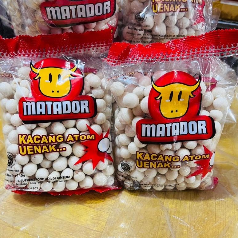 

Ready stok Terlaris 1BKS KACANG SUKRO ATOM MATADOR PACKING 140gram Termurah