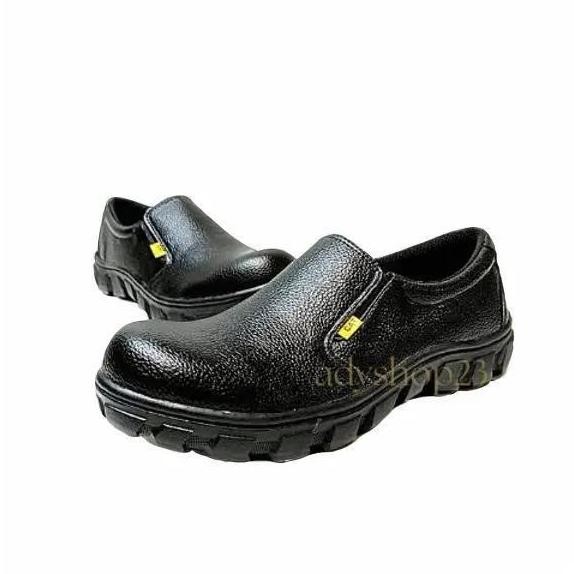 Sepatu Safety Slipon/Sorong Pria Dan Wanita Ujung Besi Model Terbaru Terlaris Shoes Kerja Flat Sneak