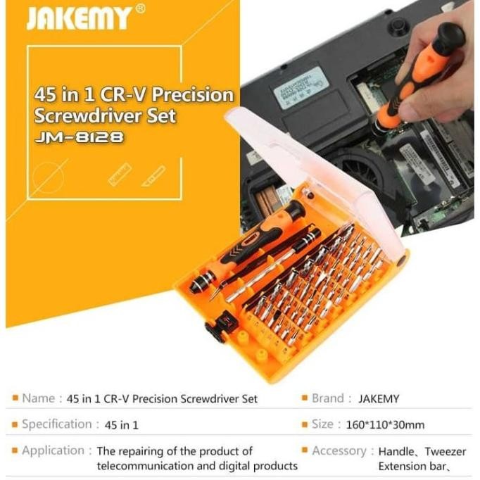Spesial Jakemy 45 In 1 Cr-V Precision Screwdriver Set Jm-8128