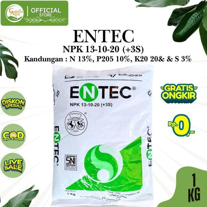 

Terlaris Pupuk Entec Npk 13 10 20 1Kg Kg