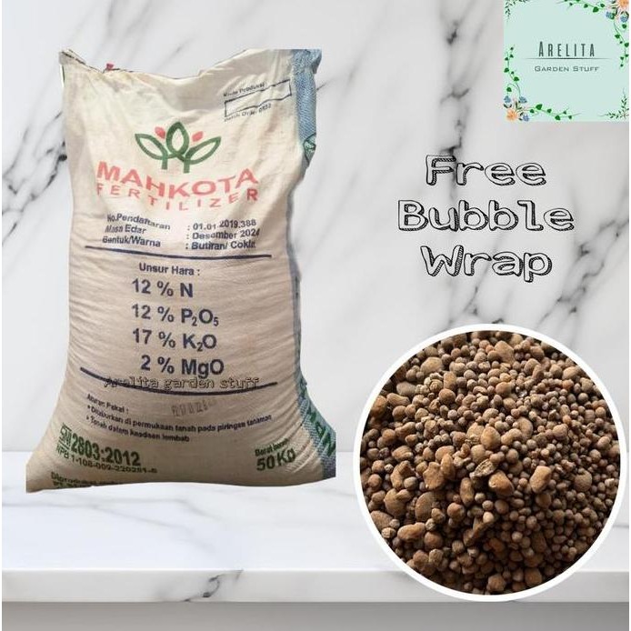 

Terlaris Pupuk Npk 12-12-17-2 Merk Mahkota Repack 1Kg