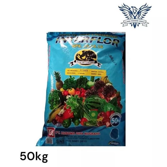 

Terlaris Pupuk Npk 16 16 16 Interflor 50Kg Unsur Hara Makro Primer Npk