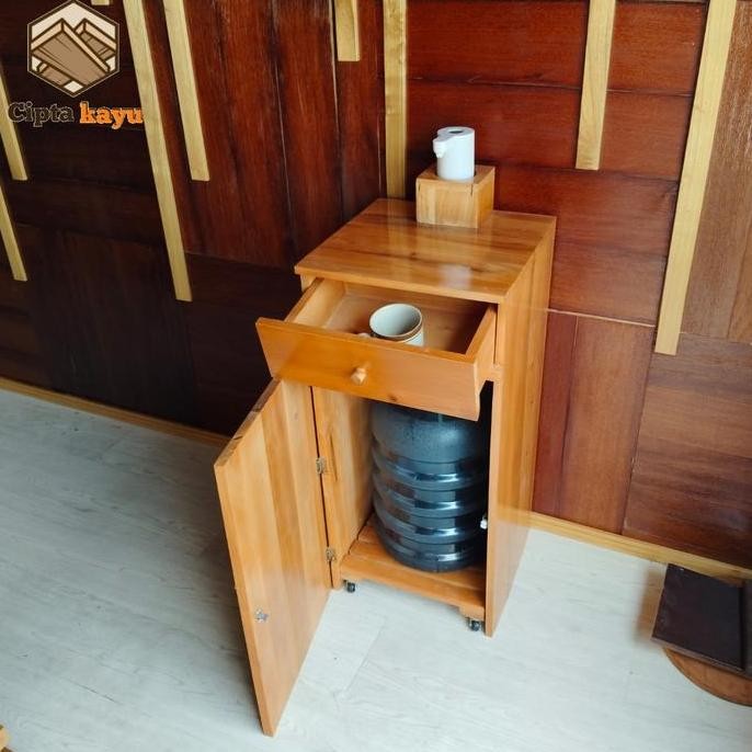 BEBAS ONGKIR - Lemari Dispenser Galon Bawah - pake roda..minimalis (35x35x75 CM)