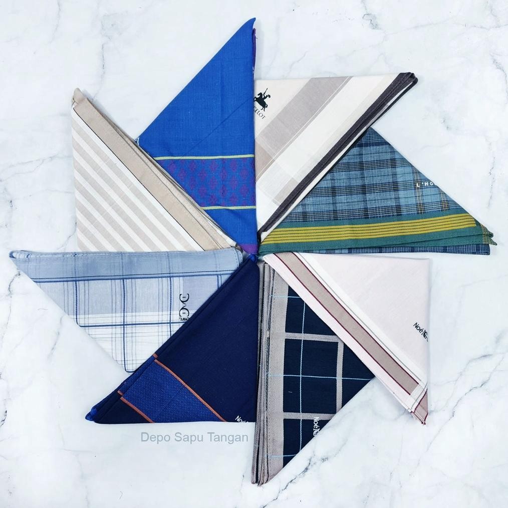 HJK Sapu Tangan/Selampe/Handkerchief/Saputangan Pria Katun Rajut