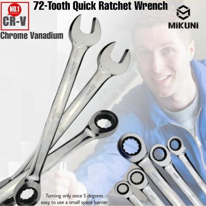 Diskon Mikuni Ratchet Wrench / Kunci Ring Pas Ratchet 30 Mm - 32 Mm