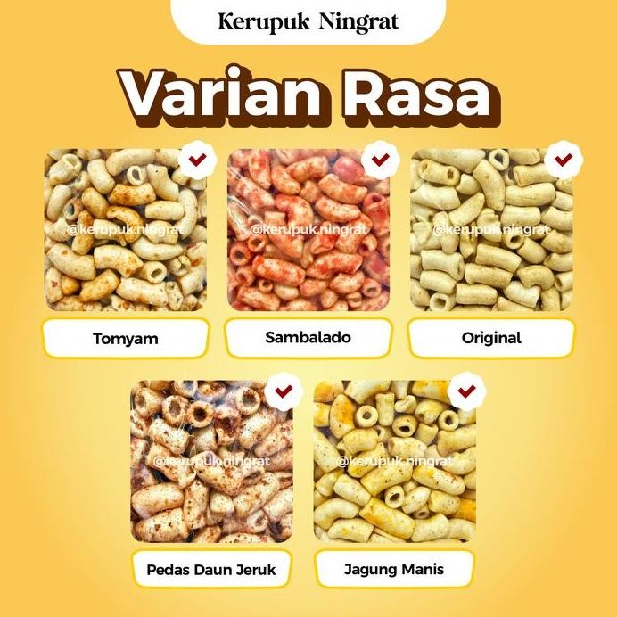 

Terlaris 1 Ball Makaroni Bantat Murah 5 Varian Rasa Pedas Daun Jeruk, Bumbu Rujak, Original, Balado, Jagung Manis Food Snack Camilan Pedas Halal Crispy