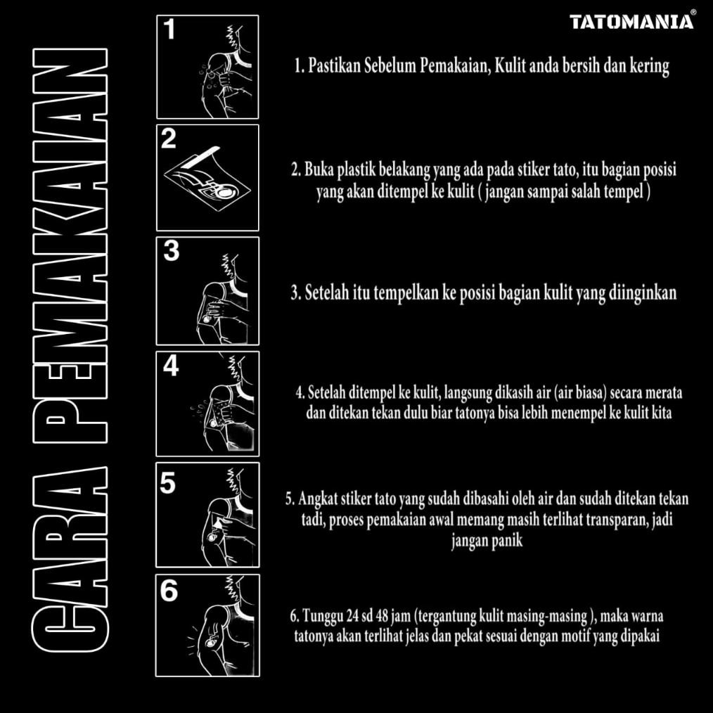 HJK TATOMANIA-Tato semi permanen Motif Animasi Naruto One Piece anti air