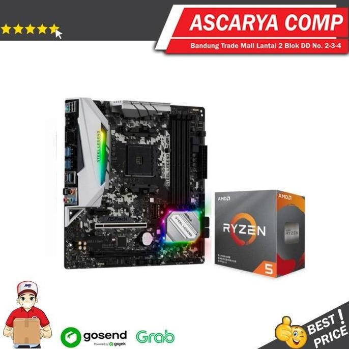 NEW (BUNDLE) ASROCK B450M STEEL LEGEND + AMD RYZEN 5 5600G
