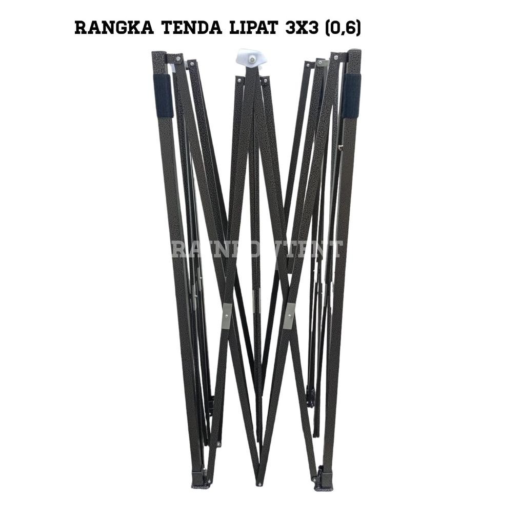 Ready Rangka Tenda Lipat 3X3 Besi 0,6 (Tidak Termasuk Atap)