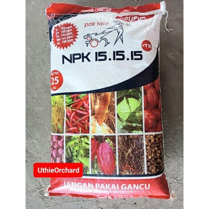 

Terlaris Pak Tani Pupuk Npk 15-15-15 + Te Kemasan Pabrik 25 Kg