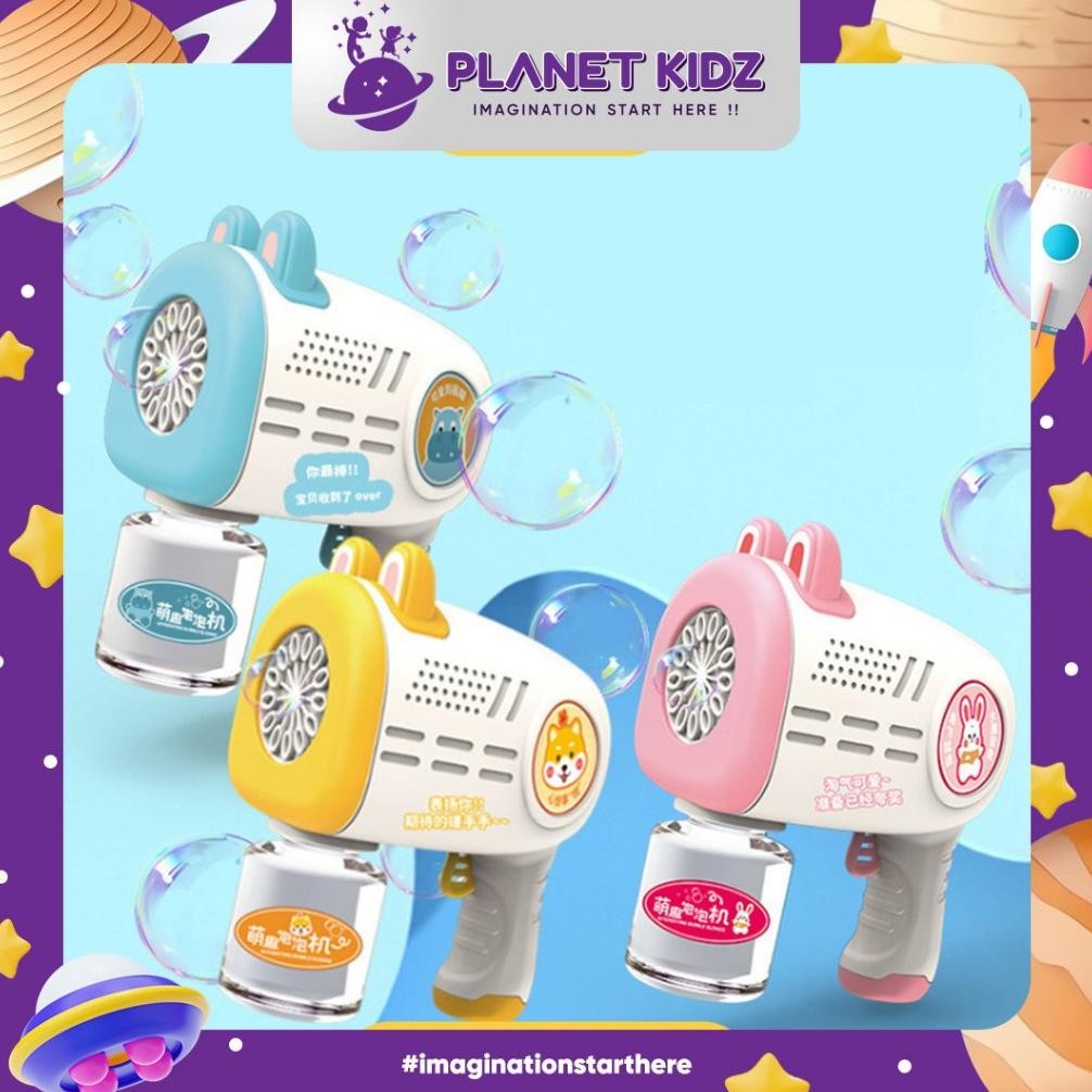 BisaCod Planetidz Fk155 Bubble Gun Premium Dijamin Bubble Melimpah Kualitas Tinggi Tembakan Bubble T