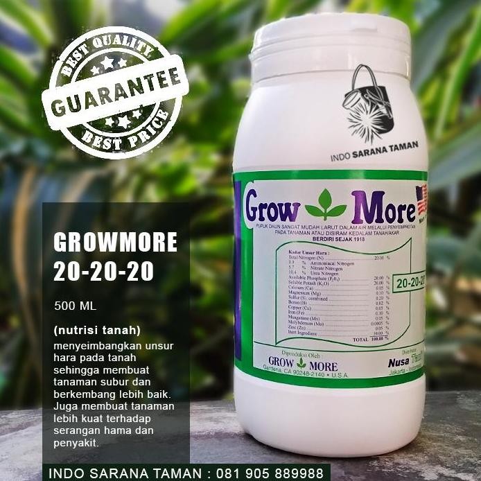 

Terlaris Growmore 20-20-20 Pupuk Nutrisi Npk Seimbang Bunga Buah Akar Daun