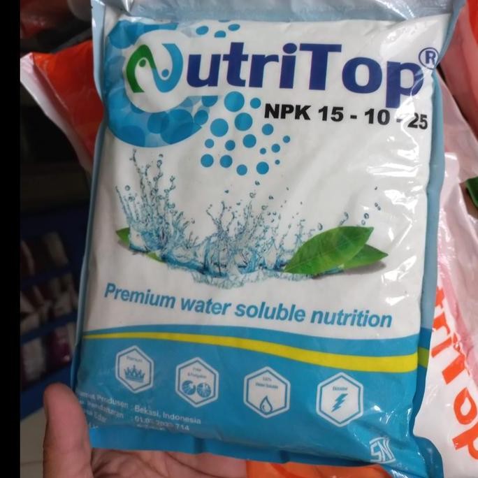 

Terlaris Pupuk Premium Pembuahan Nutritop Npk 15-10-25 + Mg Te - Kemasan 1 Kg