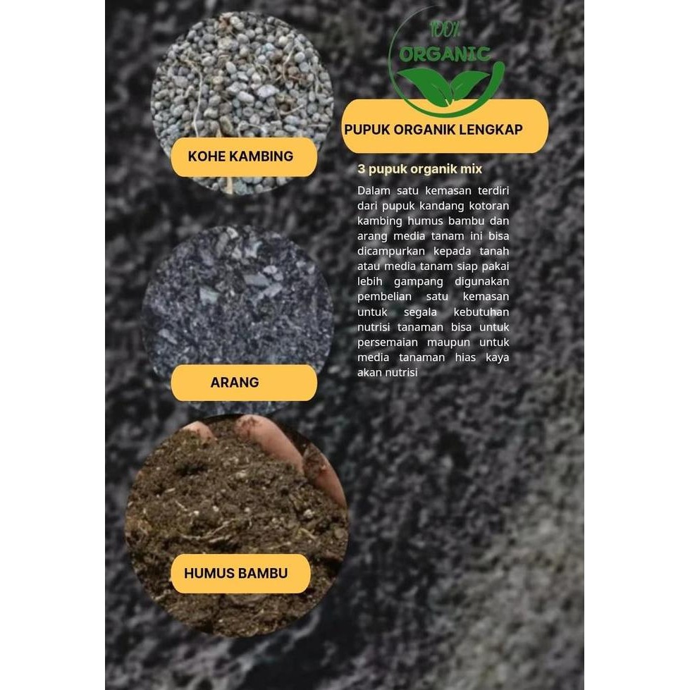 

Terlaris Pupuk Kandang Kotoran Kambing 1 Kg Mix 3 In 1