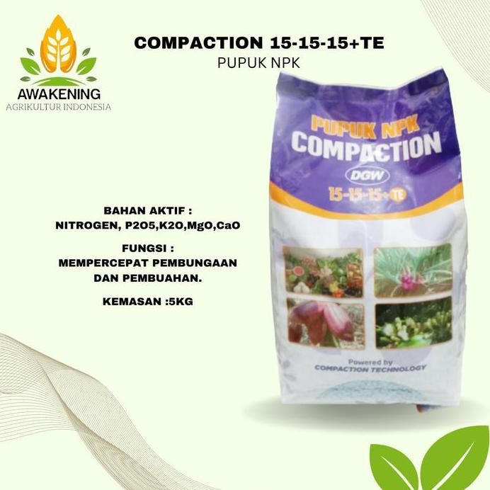 

Terlaris Pupuk Npk Dgw Compaction 15-15-15 Kemasan 5Kg