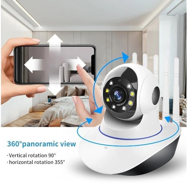 Baby Camera Wireless CCTV IP Robot Wifi Audio with 4 Antena