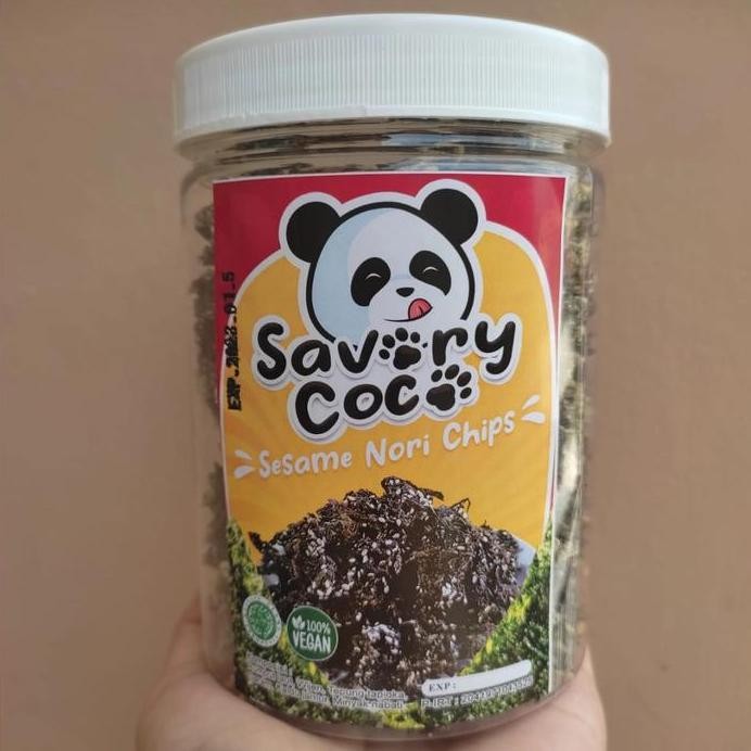 

Terlaris Savory Coco Sesame Nori Chips - Seaweed Wijen Toples 100 Gr Vegan