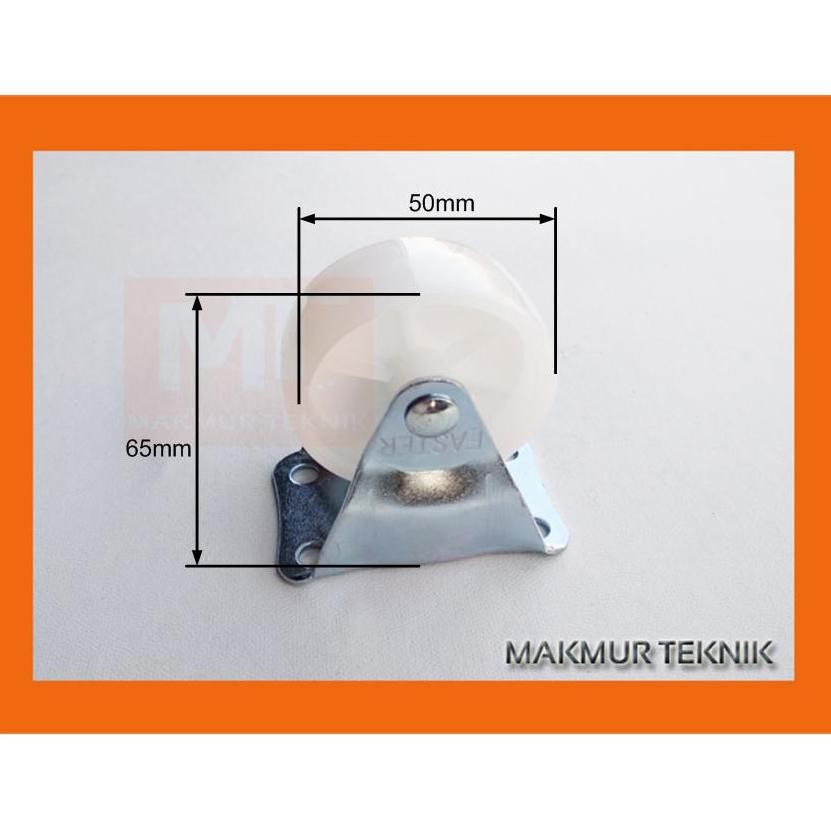 ND Roda Caster Roda Etalase Roda Troli 2 inch Nylon - Mati