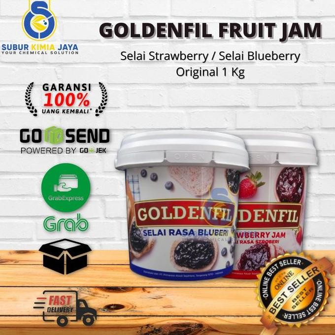 

Produk Baru!! Goldenfil Strawberry Blueberry Fruit Jam 1 Kg / Selai Stroberi Bluberi