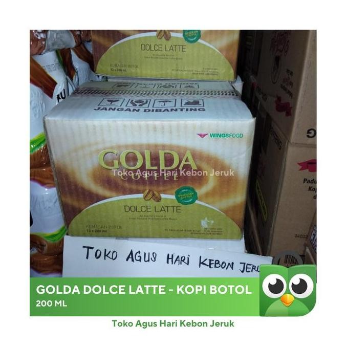 

Produk Baru!! GOLDA COFFE 200 ML, kopi kemasan botol isi 12