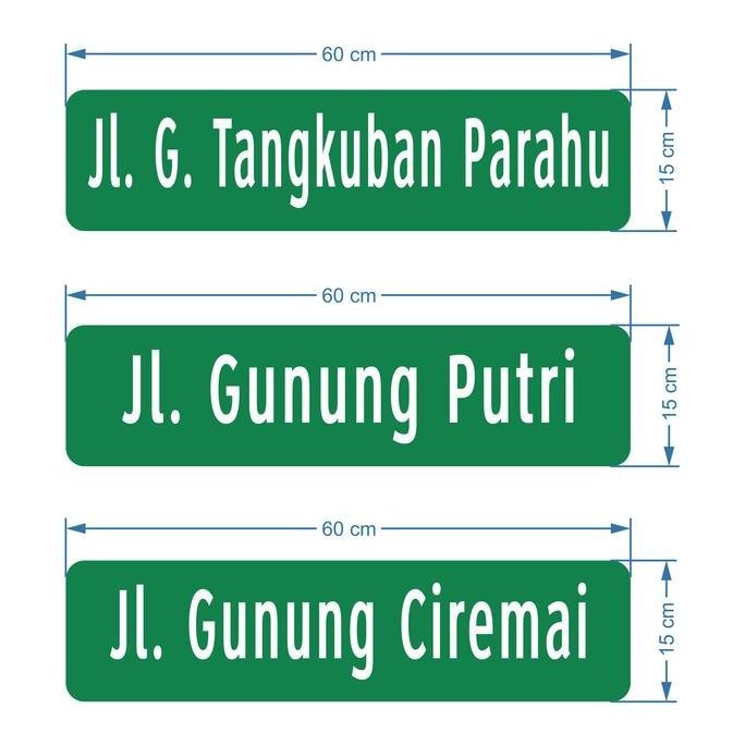 

Papan Nama Jalan Plat Aluminium 15 X 60 Cm