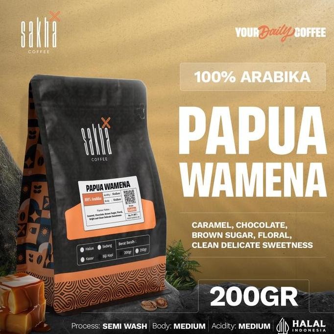 

KOPI ARABIKA PAPUA WAMENA COFFEE ROAST BEAN ESPRESSO ROASTED BEANS BIJI BUBUK 200 GRAM TERMURAH