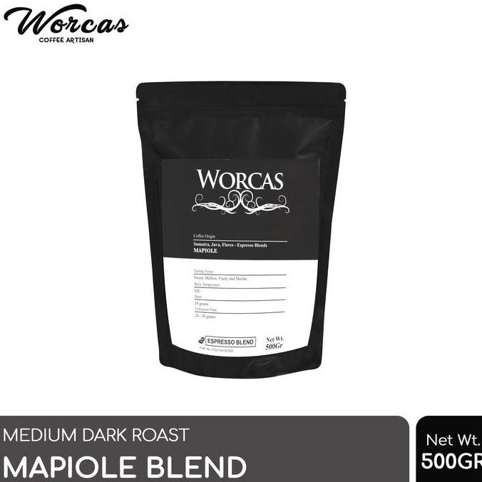 

KOPI MAPIOLE ESPRESSO BLEND 500 GRAM (BIJI/BUBUK) | WORCAS COFFEE TERMURAH