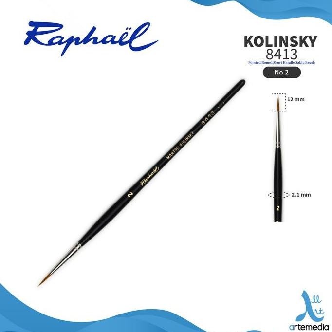 

Kuas Lukis Raphael 8413 Round Kolinsky Sable Brush Short Handle Original