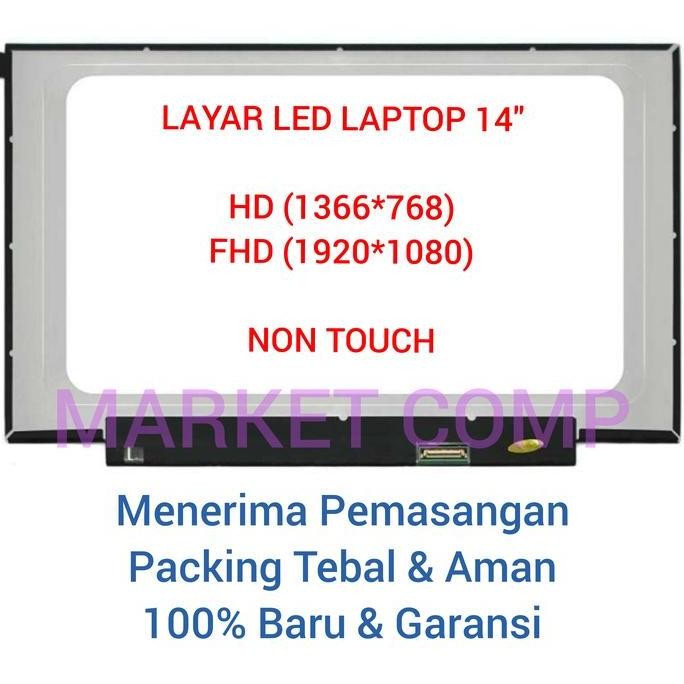 Layar Led Lcd Laptop Hp 14 14S Cf 14-Cf 14S-Cf 14S-Cf0Xxx 14S-Cf1Xxx 14S-Cf2Xxx 14S-Cf3Xxx 14S-Cf250