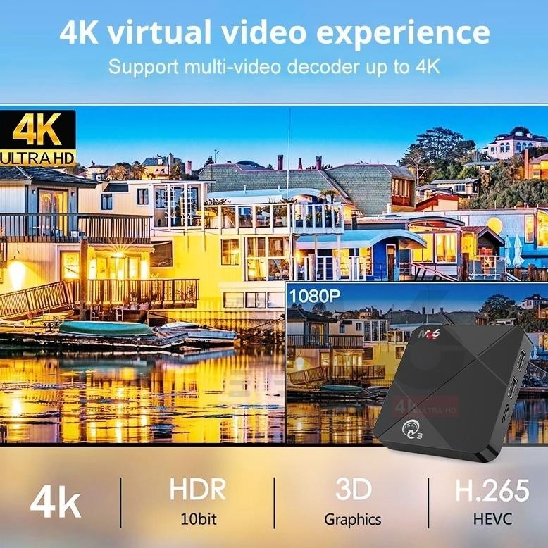 HJK Android Tv Box MiniQ3 Wifi 2.4G 4K Ultra HD Smart Tv Box Unlock Tv Box Android Ram 8gb Rom 16gb 