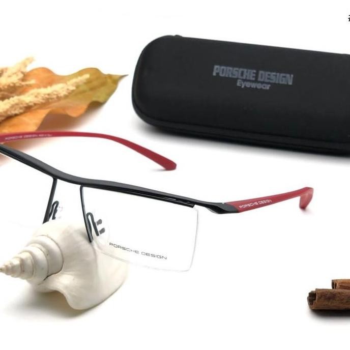 Murah Frame Kacamata Porsche Design 8189 Half Premium Pria Wanita Sporty P8189 Sport Lensa Photocrom
