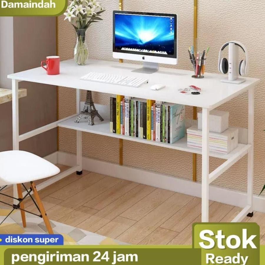 Meja Belajar Kayu Set Kursi / Meja Belajar Minimalis / Meja Kerja / Meja Komputer Minimalis / Meja L