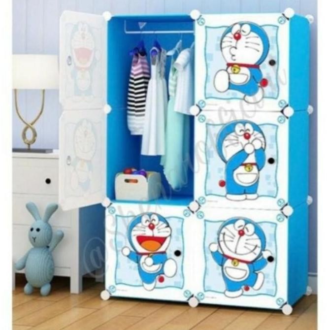 Lemari Pakaian/Lemari Baju Plastik 6 susun LEMARI PLASTIK (2X3) 6 KOTAK BAJU PAKAIAN ANAK BAYI PORTA