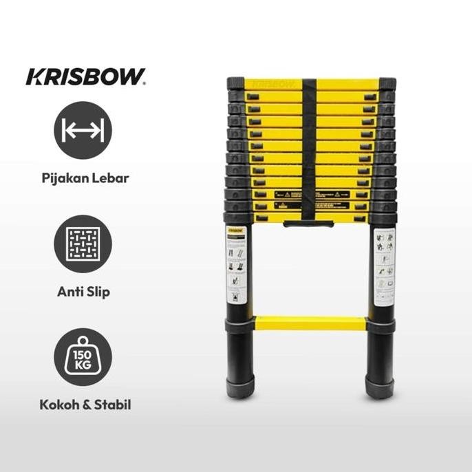Krisbow 2.6 Meter Tangga Teleskopik Aluminium Single Prlts3812