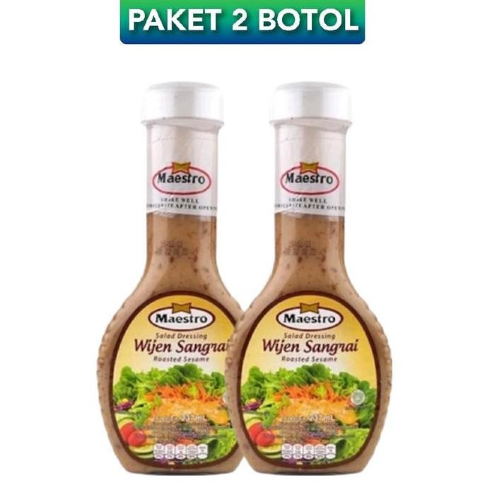 

Terlaris Maestro Sauce Salad Dressing Wijen Sangrai 237 Ml X 2 Kemasan Botol Bahan Selai