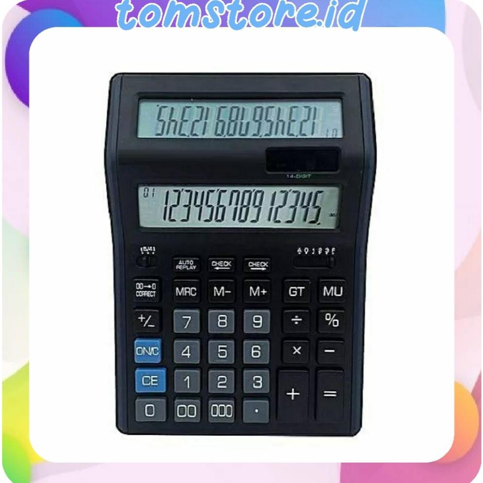 

TOMSTORE.ID Kalkulator 2 Layar 12 Digit Kalkulator Dagang 2 display R1101