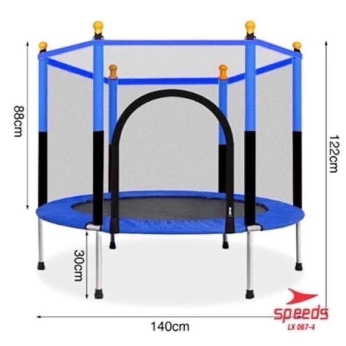 Trampolin Anak Dewasa Speeds Lx 064-4 Original 55 Inch Original Dan Terpercaya