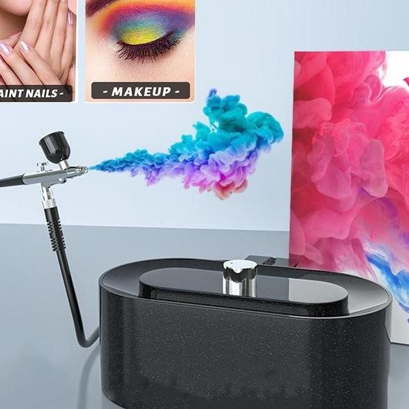 Portable Ni Compreor Airbruh Wajah Injei Oen Ub Nano T Prayer Oy Intrumen Ecan Ulit Body Painting Fa