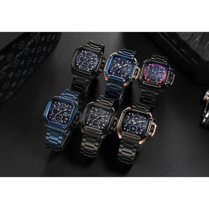 Murah Diskon   Evans Jayden Jam Tangan Pria Ej 9558 Rantai Stainless Steel Chronograph Kaca Sapphire