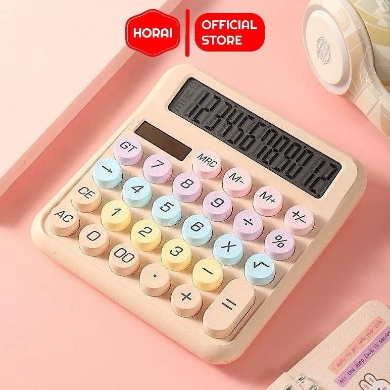 

(1 PCS) Calculator Warna Aesthethic Kalkulator Jumbo 12 Digit Baterai Solar Lucu Unik