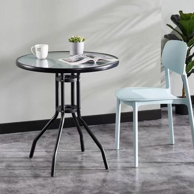 Meja Teras Meja Taman Meja Outdoor Meja Makan Meja Bundar Kaca Meja Cafe