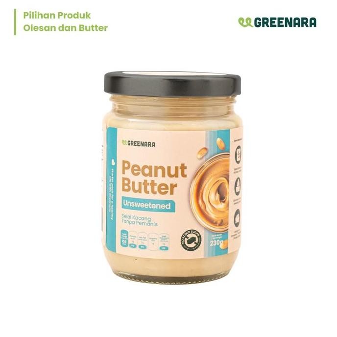 

Produk Baru!! Greenara Unsweetened Peanut Butter 230gr / Selai Kacang