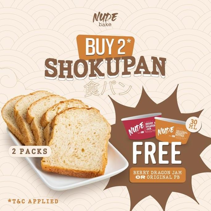 

Produk Baru!! 2 Shokupan FREE Selai (Berry Dragon Jam / Ori Peanut 30 gr). VEGAN